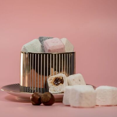Artisanal marshmallows filled with hazelnut praline - Bulk