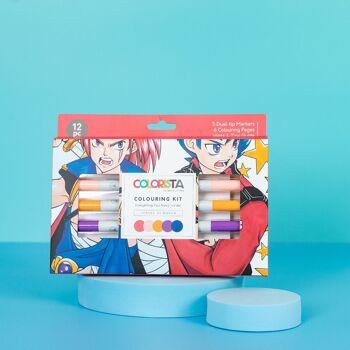 Colorista - Kit de coloriage - Héros du Manga 12pc 2