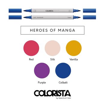 Colorista - Kit de coloriage - Héros du Manga 12pc 4