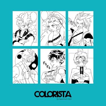 Colorista - Kit de coloriage - Héros du Manga 12pc 5