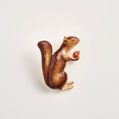 Cheeky Squirrel Brooch