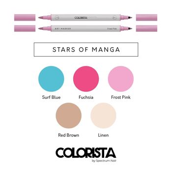 Colorista - Kit de coloriage - Etoiles du Manga 12pc 4