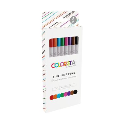 Colorista - Stylo à lignes fines - Expressions vives 8pc