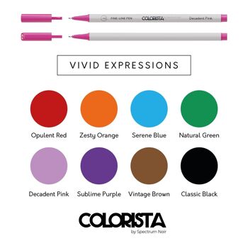 Colorista - Stylo à lignes fines - Expressions vives 8pc 3