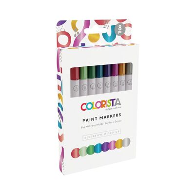 Colorista - Marcador de pintura - Metálicos decorativos 8 piezas
