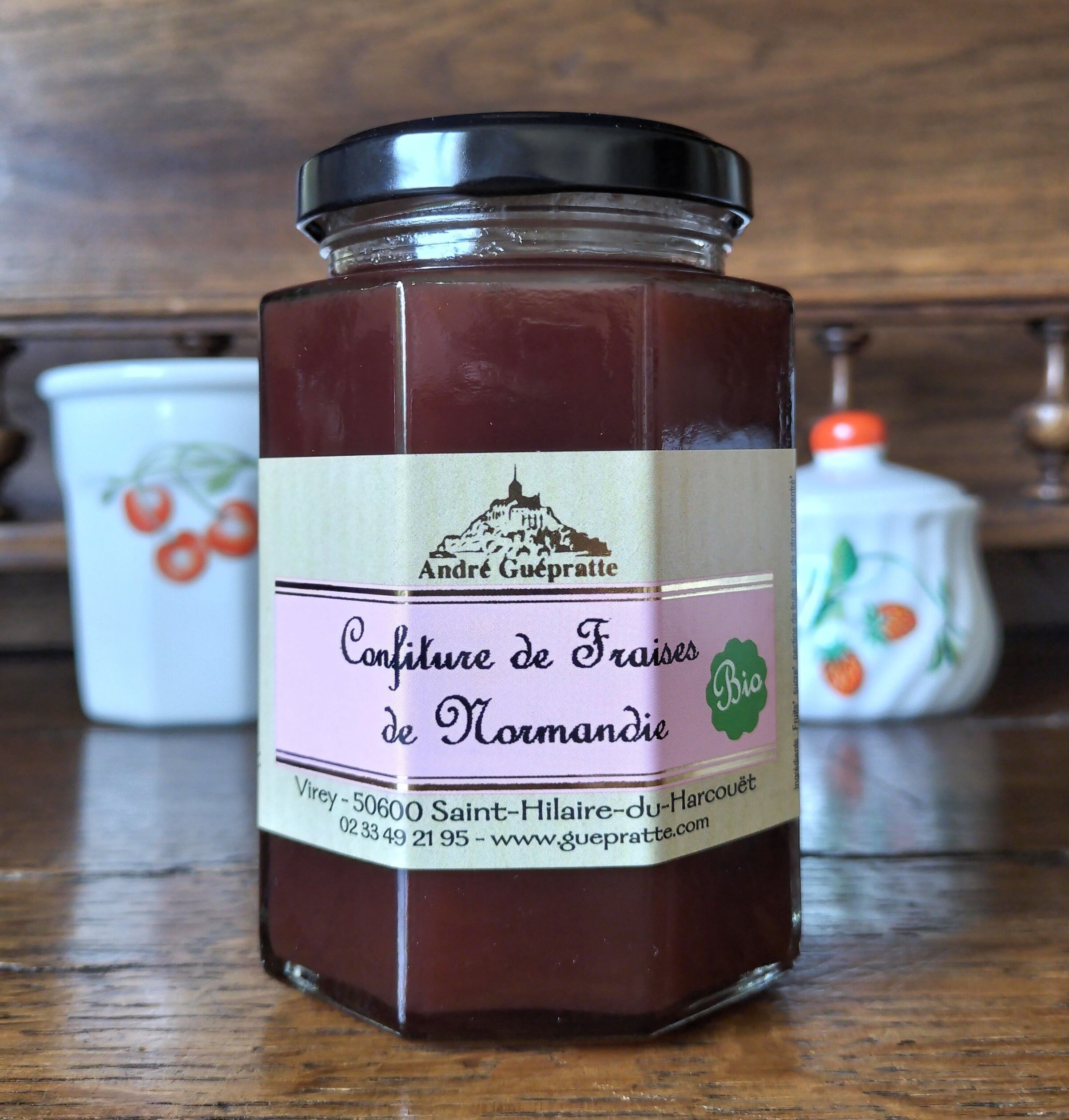 Bio-Erdbeermarmelade aus der Normandie 330g