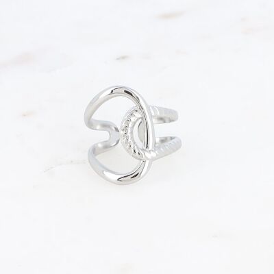 Keïra mix ring - smooth and twisted ring