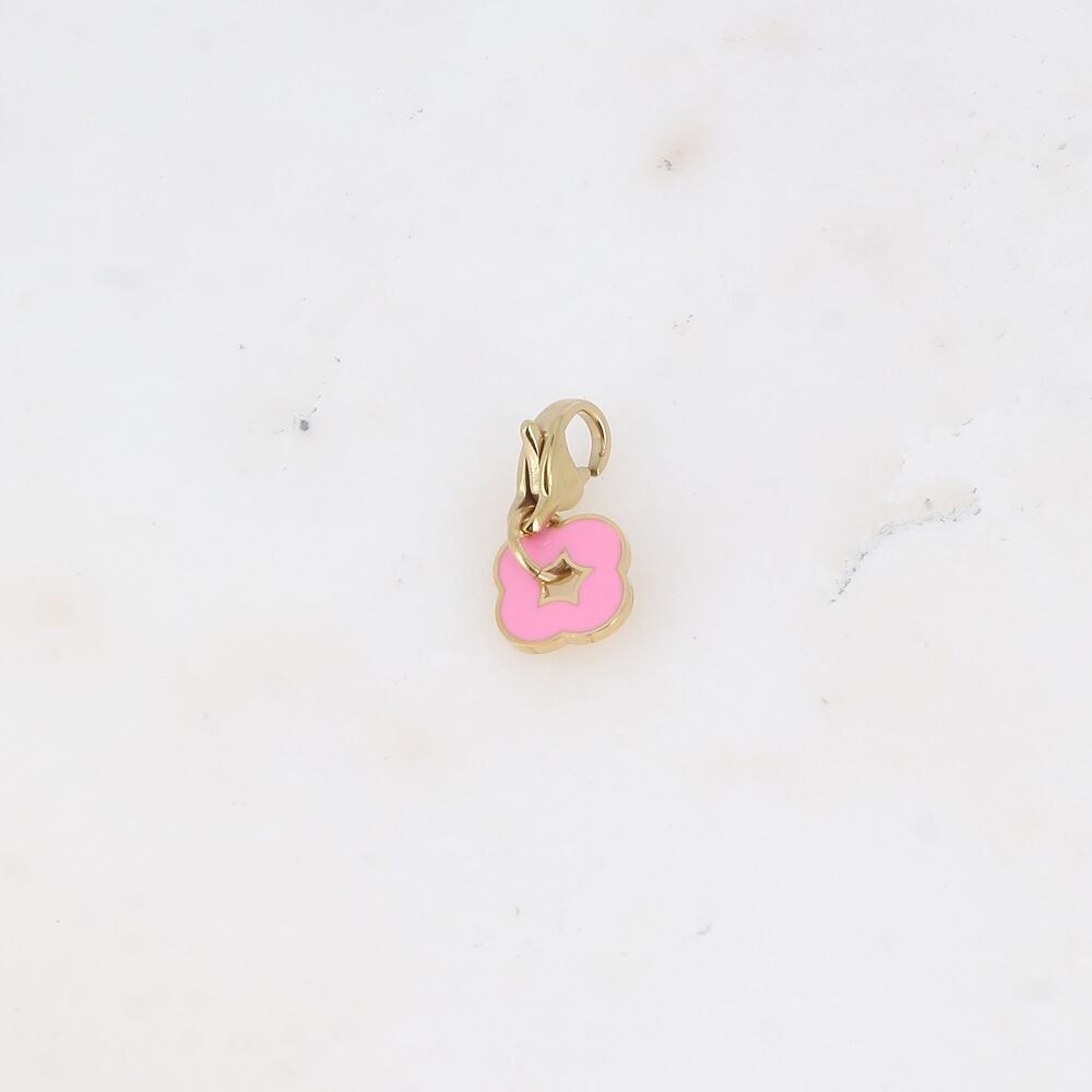 Ciondolo Carlo - trifoglio in smalto colorato