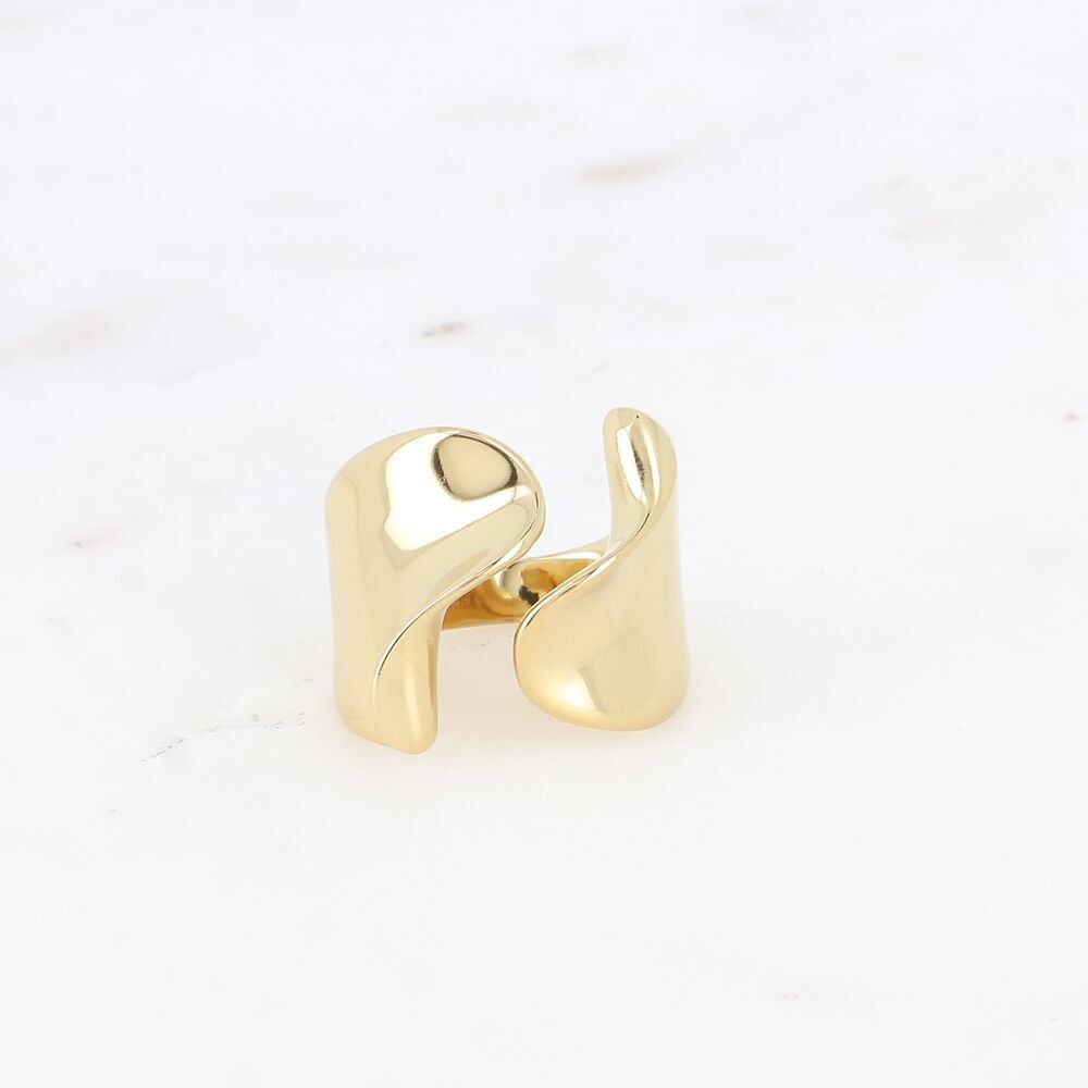 Anello largo Georgia - con apertura ondulata