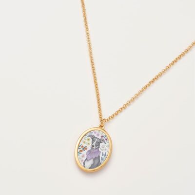 Catherine Rowe Pet Portraits Whippet Pendant Short Necklace