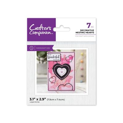 Crafter's Companion Metal Die Elements - Cuori decorativi annidati