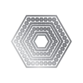 Crafter's Companion Metal Die Elements - Hexagones décoratifs emboîtables 2