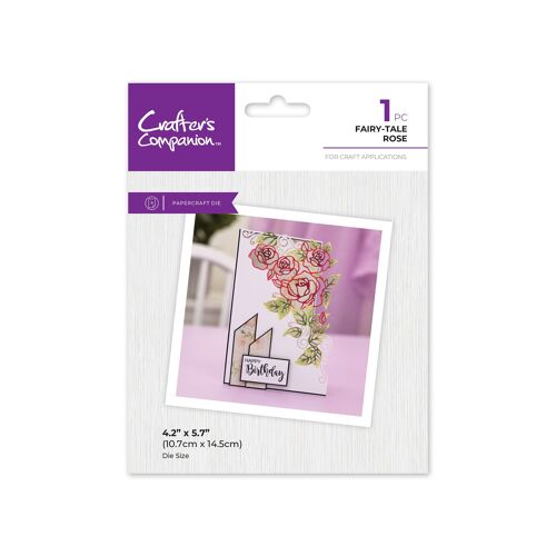 Crafters Companion Metal Die Edge'able - Fairy-tale Rose