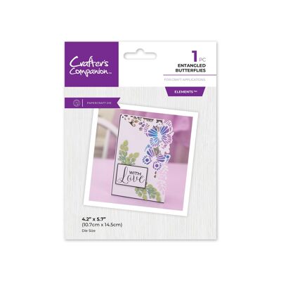 Crafters Companion Metallstanze Edge'able – Entangled Butterflies
