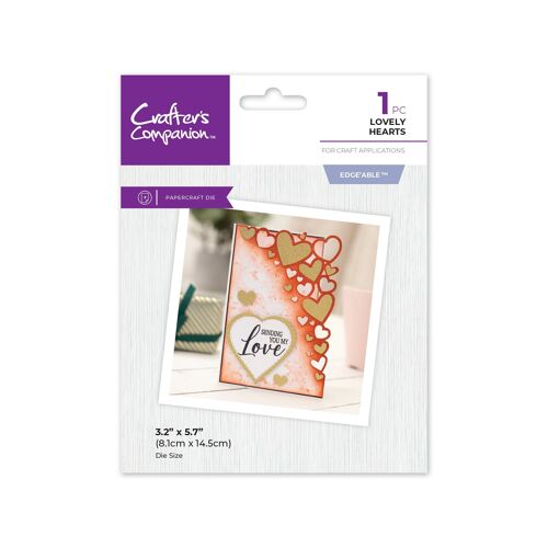 Crafters Companion Metal Die Edge'able - Lovely Hearts