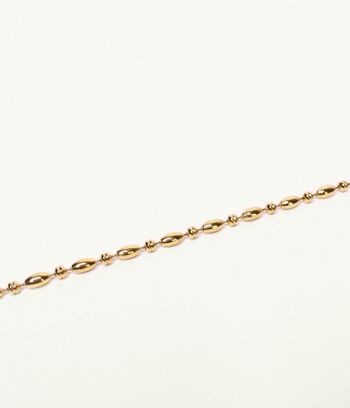 Bracelet Flora à perles métalliques Or | Bijoux faits main en France 2