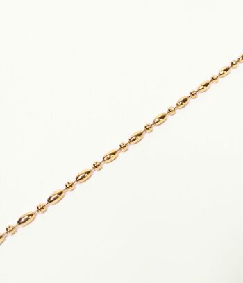 Bracelet Flora à perles métalliques Or | Bijoux faits main en France 3
