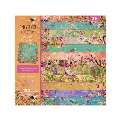 Natures Garden - Madreselva - Bloc de papel de 12" x 12"