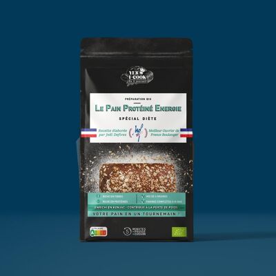 Préparation pour pain bio protéiné 20% | Lower carb | Au konjac favorisant la perte de poids | Pour Paléo, Kéto | Riche en fibre | Sans sucre ajouté | Aux farines IG bas | Ultra rassasiant | 300g