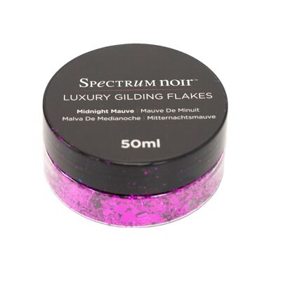 Spectrum Noir – Luxuriöse Vergoldungsflocken – Mitternachtsmauve (1 Stück) – 50 ml