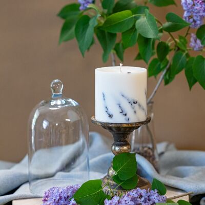Sojawachskerze mit Lavendelduft - XL - Weiß