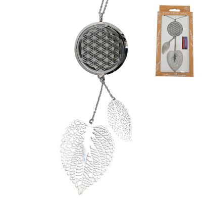 Car rearview mirror diffuser 4cm – Silver leaves