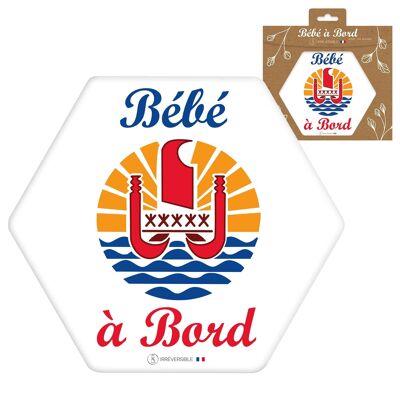 Adhesivo Bebé a Bordo Ultrarresistente - Polinesia Tahití