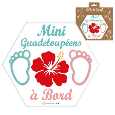 Adesivo Baby on Board ultraresistente - Mini Guadeloupeens (grigio/misto)