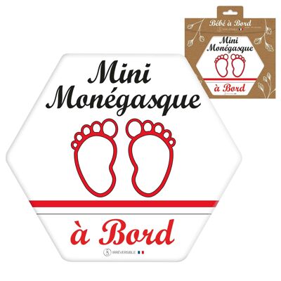 Ultra-resistant baby adhesive on board - Mini monegasque (black red/mixed)