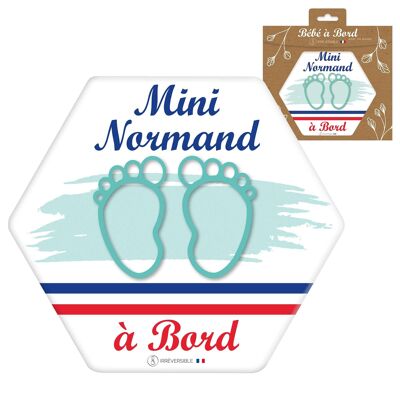 Ultra-resistant Baby On Board Adhesive - Mini Norman (blue/boy)