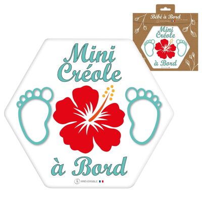 Ultra-resistant Baby on Board Adhesive - Mini creole (blue/boy)