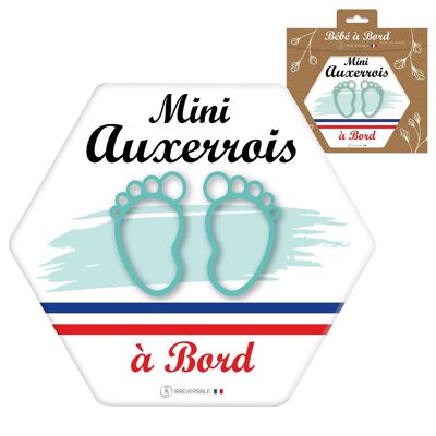 Adhésif Bébé à Bord ultra-résistant - Mini auxerrois (bleu/garçon)