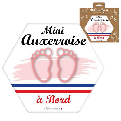 Adhésif Bébé à Bord ultra-résistant - Mini auxerroise (rose/fille)