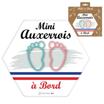 Adhesivo Bebé a Bordo Ultrarresistente - Mini auxerrois (gris/mixto)