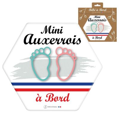 Adhésif Bébé à Bord ultra-résistant - Mini auxerrois (gris/mixte)