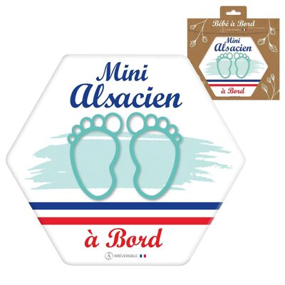 Ultra-resistant Baby on Board Adhesive - Mini Alsatian (blue/boy)