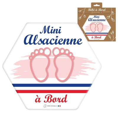 Adhesivo Bebé a Bordo Ultrarresistente - Mini Alsacienne (rosa/niña)
