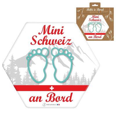 Ultra-strong Baby on Board Adhesive - Mini Schweiz an Bord (boy)