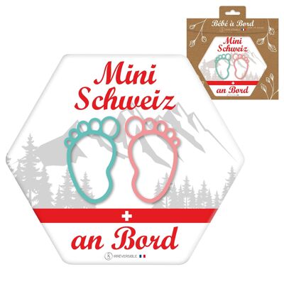Adhesivo Ultrafuerte Bebé a Bordo - Mini Schweiz an Bord (Mixto)