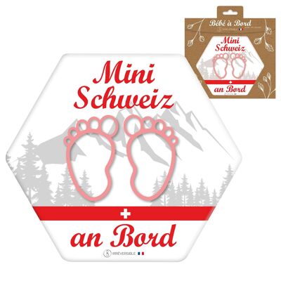 Adhesivo Bebé a Bordo Ultrafuerte - Mini Schweiz an Bord (niña)