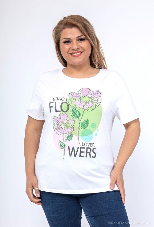 T-shirt grande taille Flowers lover