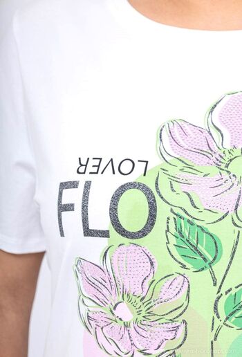 T-shirt grande taille Flowers lover 2