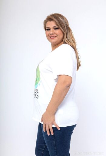 T-shirt grande taille Flowers lover 3
