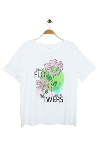 T-shirt grande taille Flowers lover 5