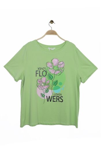 T-shirt grande taille Flowers lover 6