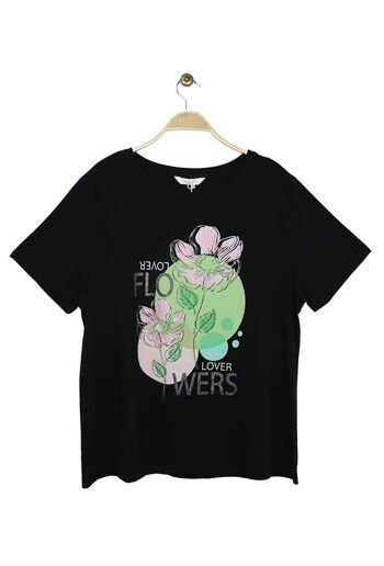 T-shirt grande taille Flowers lover 7