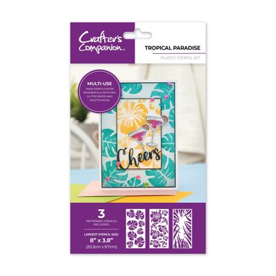 Crafter's Companion Stencils - Tropical Paradise/ Bliss