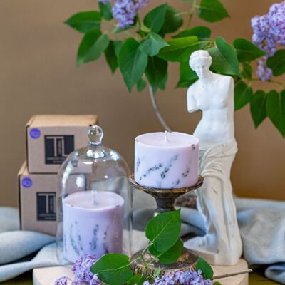 Soy Wax Candle with Lavender Scent - Purple