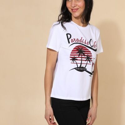 Baumwoll-T-Shirt „Paradise Coffee“.