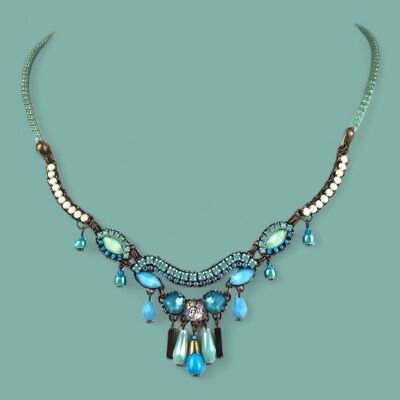 Halskette mit Capri-Kristallen